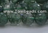 CGQ523 15.5 inches 10mm faceted round imitation green phantom quartz beads