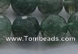 CGQ526 15.5 inches 16mm faceted round imitation green phantom quartz beads