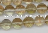 CGQ60 15.5 inches 8mm round gold sand quartz beads wholesale