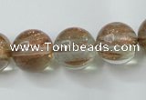 CGQ62 15.5 inches 16mm round gold sand quartz beads wholesale