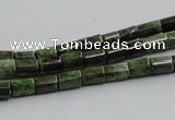 CGR07 16 inches 4*6mm cylinder green rain forest stone beads wholesale