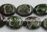 CGR11 16 inches 15*20mm oval green rain forest stone beads wholesale