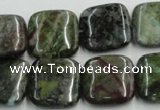 CGR19 16 inches 18*18mm square green rain forest stone beads wholesale