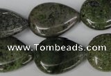 CGR25 15.5 inches 18*25mm flat teardrop green rain forest stone beads