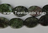 CGR26 15.5 inches 12*16mm oval green rain forest stone beads