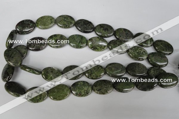 CGR28 15.5 inches 18*25mm oval green rain forest stone beads