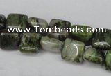 CGR31 15.5 inches 6*6mm square green rain forest stone beads