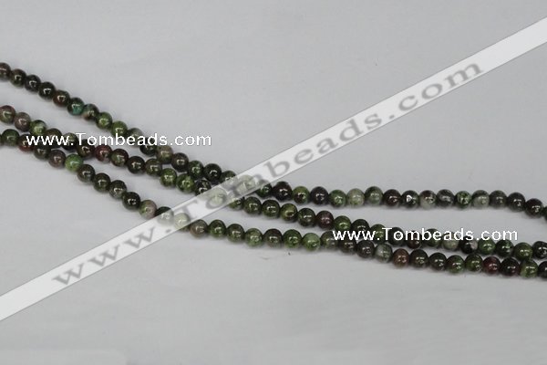 CGR42 15.5 inches 4mm round green rain forest stone beads wholesale