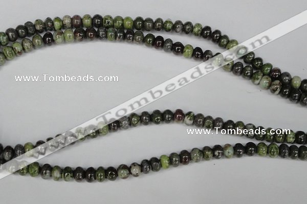 CGR45 15.5 inches 4*6mm rondelle green rain forest stone beads