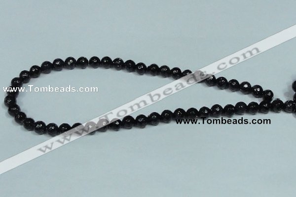 CGS106 15.5 inches 8mm faceted round blue goldstone beads wholesale