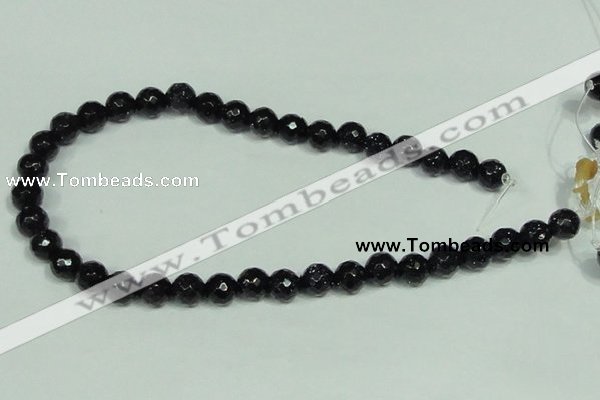 CGS107 15.5 inches 10mm faceted round blue goldstone beads wholesale