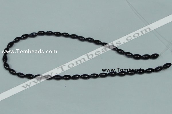 CGS120 15.5 inches 6*10mm rice blue goldstone beads wholesale