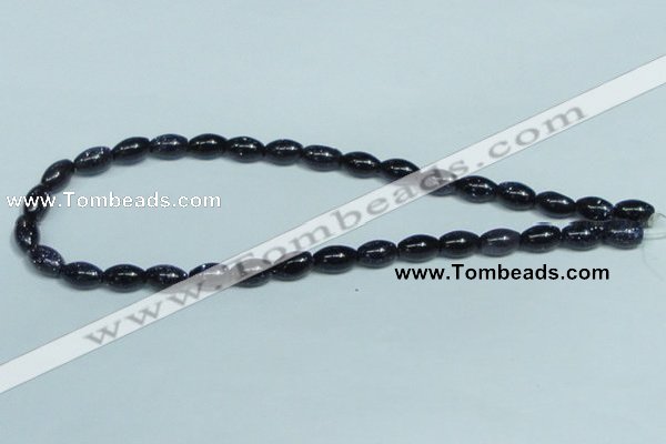 CGS121 15.5 inches 8*12mm rice blue goldstone beads wholesale