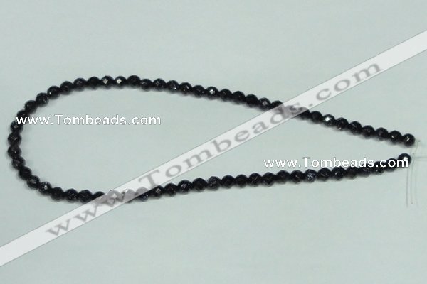 CGS138 15.5 inches 4mm faceted round blue goldstone beads wholesale