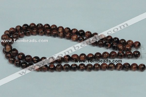 CGS203 15.5 inches 10mm round blue & brown goldstone beads wholesale