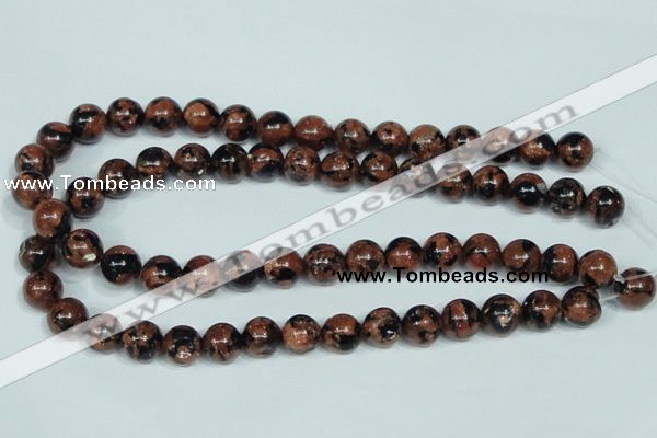 CGS204 15.5 inches 12mm round blue & brown goldstone beads wholesale