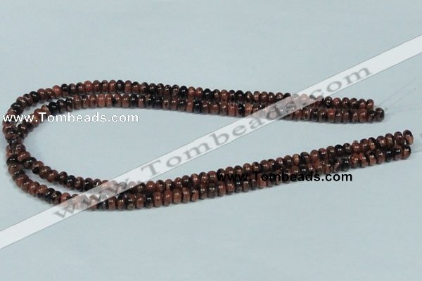 CGS206 15.5 inches 4*6mm rondelle blue & brown goldstone beads wholesale