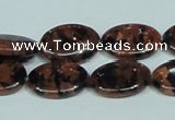 CGS211 15.5 inches 13*18mm oval blue & brown goldstone beads wholesale