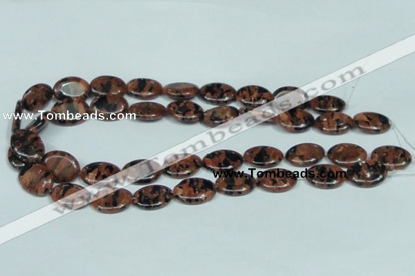 CGS212 15.5 inches 15*20mm oval blue & brown goldstone beads wholesale