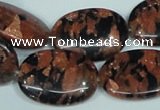 CGS213 15.5 inches 18*25mm oval blue & brown goldstone beads wholesale