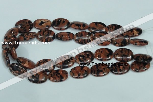 CGS213 15.5 inches 18*25mm oval blue & brown goldstone beads wholesale