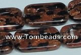 CGS218 15.5 inches 20*30mm rectangle blue & brown goldstone beads