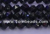 CGS461 15.5 inches 6mm faceted nuggets green goldstone beads