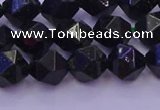 CGS462 15.5 inches 8mm faceted nuggets green goldstone beads