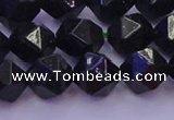 CGS463 15.5 inches 10mm faceted nuggets green goldstone beads