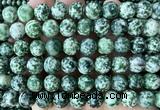 CGS603 15 inches 10mm round green spot stone beads wholesale