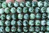 CGS604 15 inches 12mm round green spot stone beads wholesale