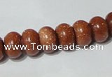 CGS65 15.5 inches 8*12mm rondelle goldstone beads wholesale