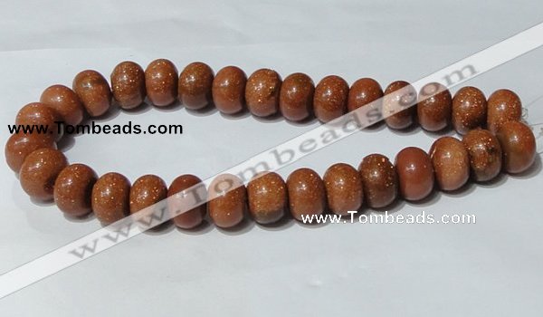 CGS66 15.5 inches 13*18mm rondelle goldstone beads wholesale