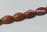 CGS70 15.5 inches 8*12mm rice goldstone beads wholesale