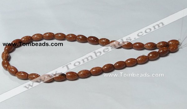 CGS70 15.5 inches 8*12mm rice goldstone beads wholesale