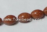 CGS71 15.5 inches 10*14mm rice goldstone beads wholesale