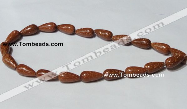 CGS72 15.5 inches 10*20mm teardrop goldstone beads wholesale