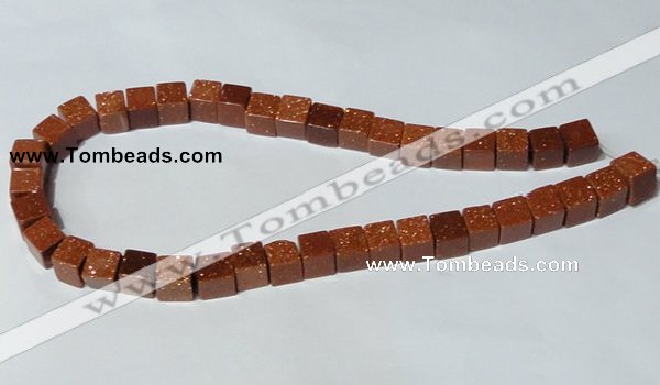 CGS73 15.5 inches 10*10mm cube goldstone beads wholesale