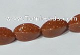 CGS74 15.5 inches 8*16mm twisted rice goldstone beads wholesale