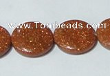 CGS76 15.5 inches 20mm coin goldstone beads wholesale