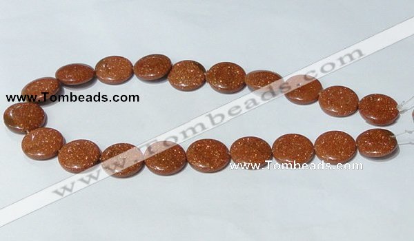 CGS76 15.5 inches 20mm coin goldstone beads wholesale