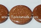 CGS78 15.5 inches 30mm coin goldstone beads wholesale