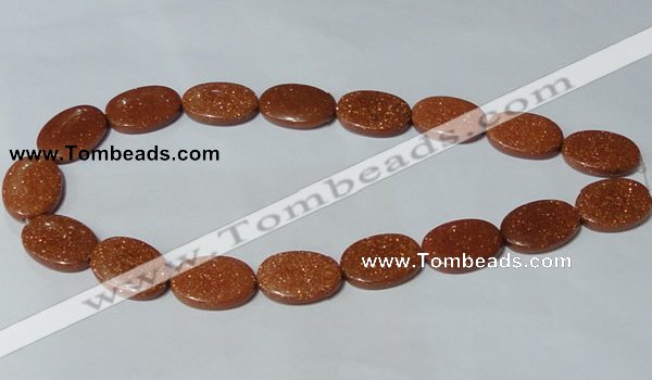 CGS79 15.5 inches 18*25mm oval goldstone beads wholesale