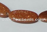 CGS80 15.5 inches 15*30mm oval goldstone beads wholesale