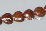 CGS82 15.5 inches 12*12mm heart goldstone beads wholesale