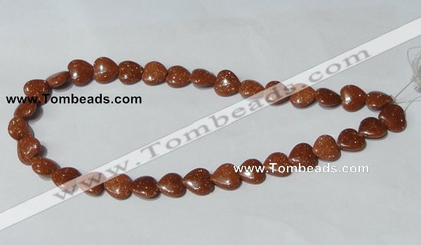 CGS82 15.5 inches 12*12mm heart goldstone beads wholesale