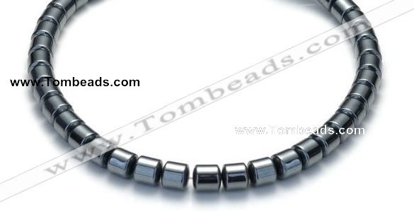 CHE03 16 inches 7mm column shape hematite beads Wholesale