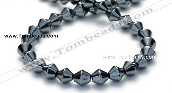 CHE06 14.5 inches 8*8mm bicone shape hematite beads Wholesale