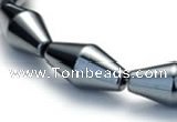 CHE07 16 inches 8*16mm bicone shape hematite beads Wholesale