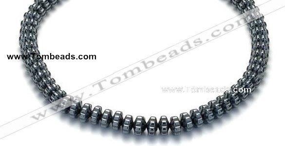 CHE08 16 inches 4*7mm flower shape hematite beads Wholesale